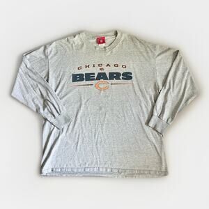 Vintage Chicago Bears Shirt Large Grey Mens NFL Football Team Long Sleeve Used